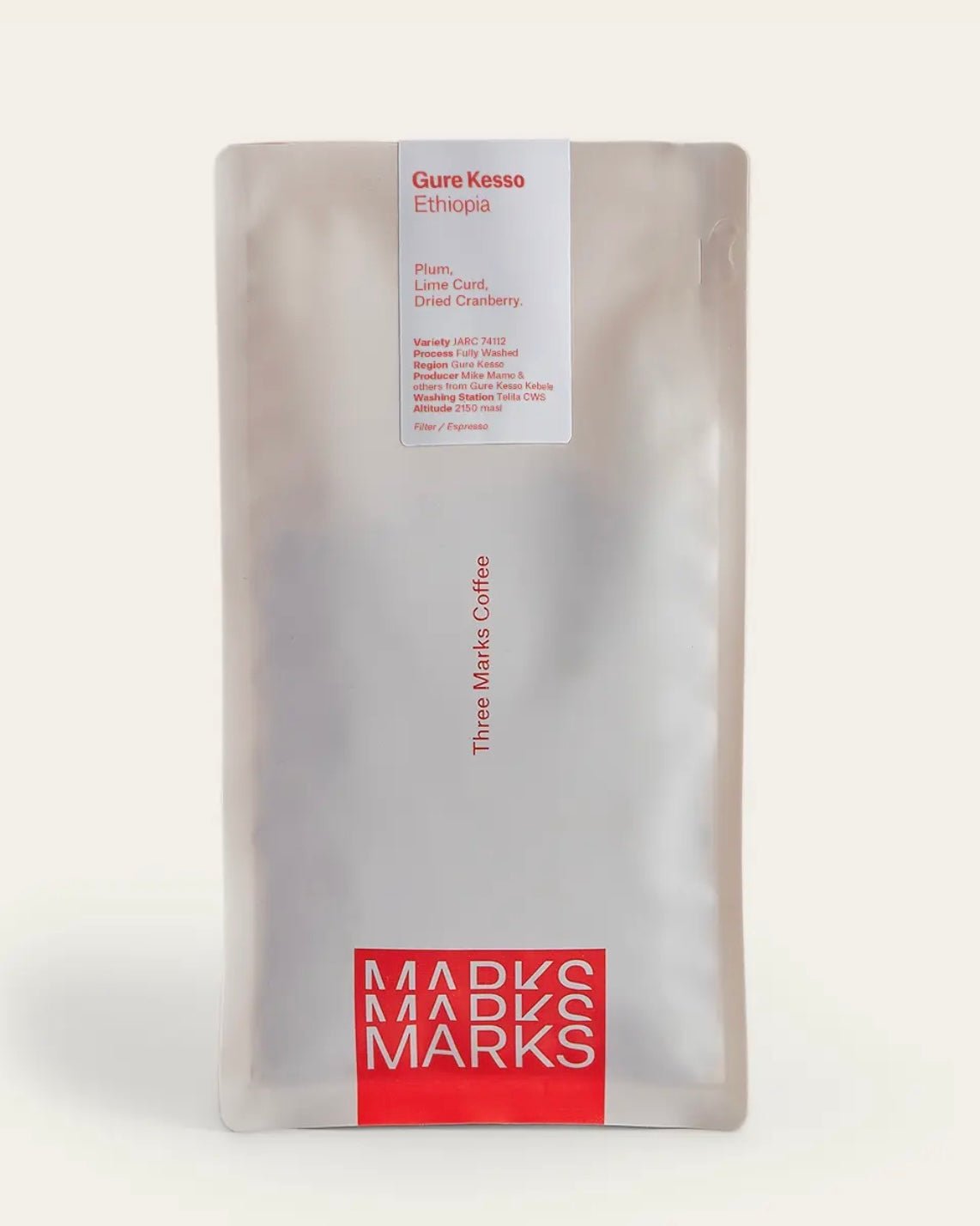 Gure Kesso - Ethiopia, Threemarks, 250g - Andante Coffee